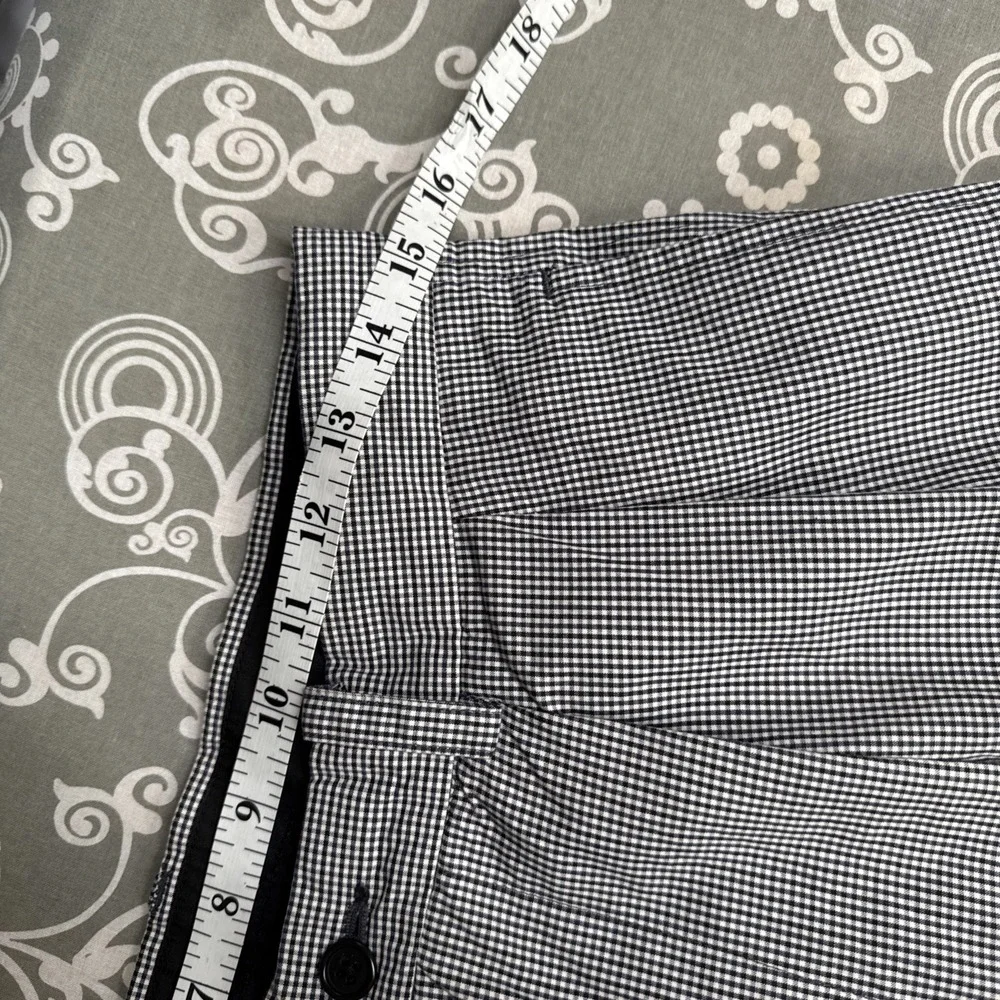 Vintage Banana Republic pants men's 31L Black White Houndstooth Smithfield NWT